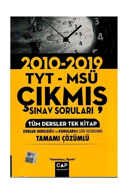 Cap Yayinlari Tyt Msu Tum Dersler Tek Kitap Tamami Cozumlu Cikmis Sinav Sorulari E 9786057766205 Trendyol
