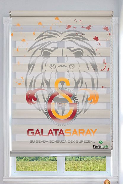 Perdecizade Galatasaray Baskili Zebra Perde Trendyol