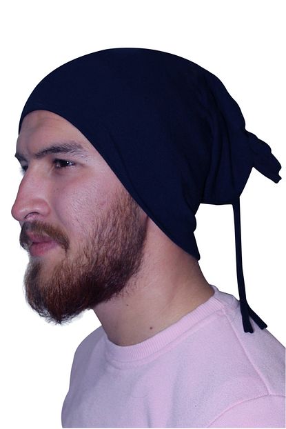 Butikgiz Erkek Lacivert Renkli Penye Bere Trendyol