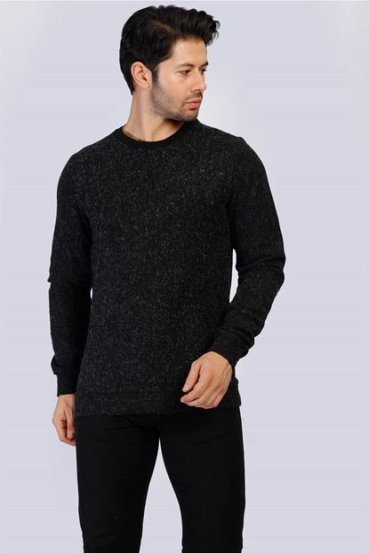 D A Erkek Siyah Pamuklu Tuylu Basic Sweatshirt Da 405 Trendyol