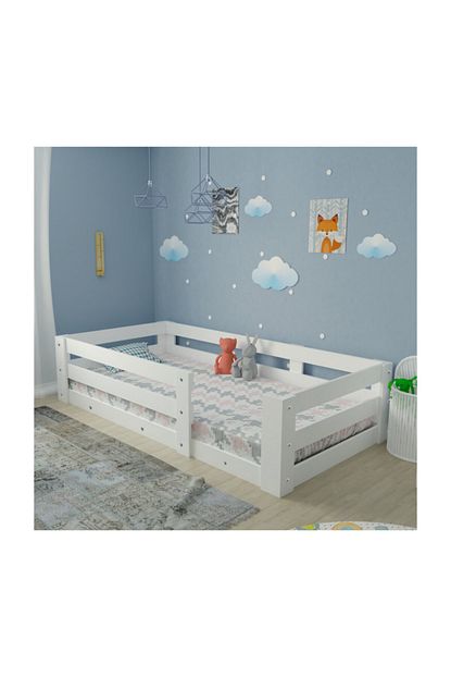 Myniture Ninnimo Yuzde Yuz Mdf Montessori Karyola Beyaz Y19 90x190 Yatak Uyumlu Y 1036 Plus Trendyol