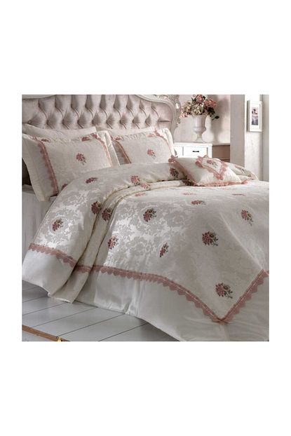 Zebra Casa Rose Garden Yatak Ortusu Krem Trendyol
