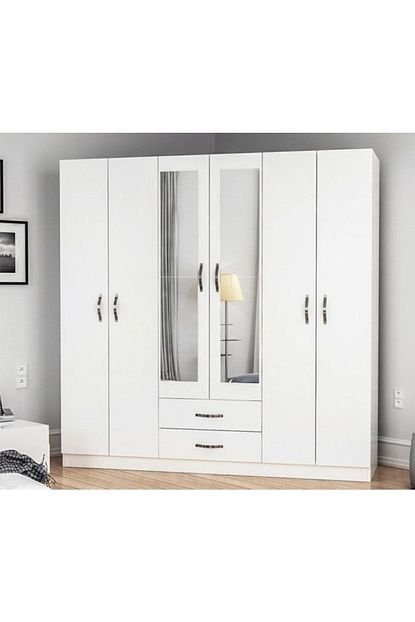 Vivense Sei 6 Kapak 2 Cekmece Aynali Dolap 180 Cm Trendyol