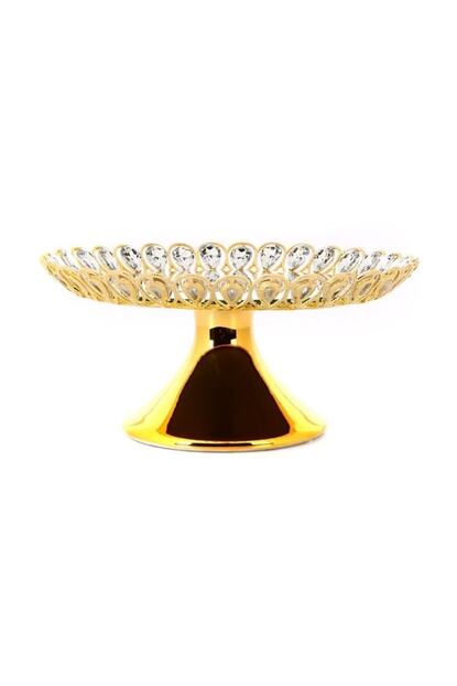 Vivense Vitale Nila Gold Ayakli Dekoratif Tabak Buyuk Boy Trendyol
