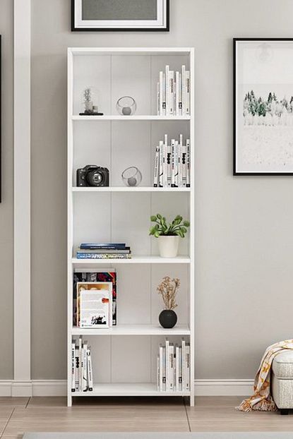 Vivense Minar 5 Rafli Modern Kitaplik Beyaz Trendyol