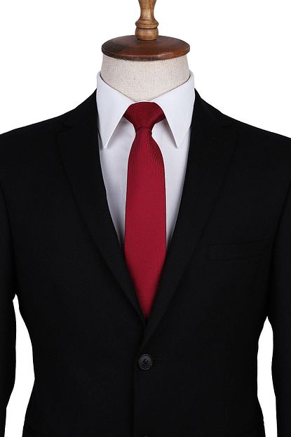 Kravatkolik Koyu Kirmizi Nokta Desen Slim Kravat Sk7588 Trendyol