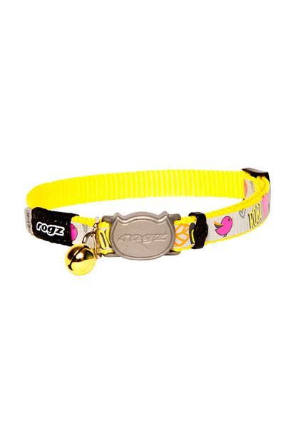 Rogz Kedi Boyun Tasmasi Kalp Desenli Sari Small 11 Mm 20 31 Cm Trendyol