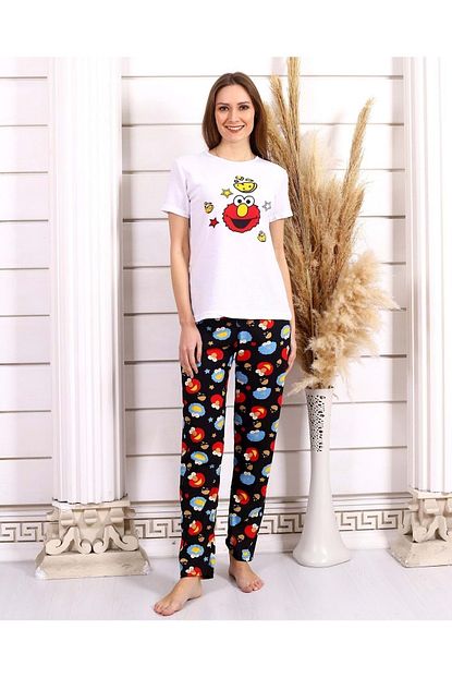 Shopping Go Kurabiye Canavari Pijama Takimi Beyaz S Trendyol