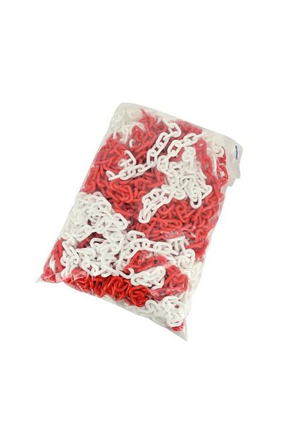 Eldenhirdavat 10 Metre Kirmizi Beyaz Plastik Zincir 6 Mm Trendyol