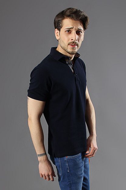 Tbasic Erkek Sal Desen Polo Yaka Tisort Tb20 1108 Trendyol