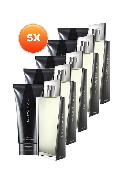 Avon Attraction Erkek Parfum Ve Sac Vucut Sampuani Hediye Paketi Besli Set Trendyol