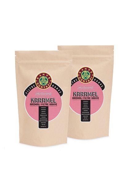 Kahve Dunyasi 2 Li Karamel Aromali Filtre Kahve 250g Trendyol