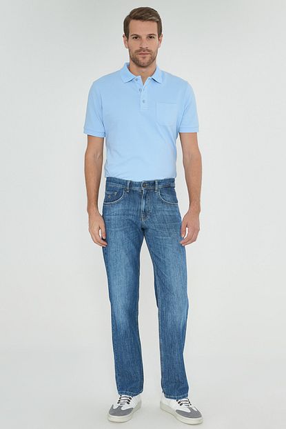 Altinyildiz Classics Erkek Erkek Mavi Jean Regular Fit Rahat Bol Kesim Denim Kot Pantolon Trendyol
