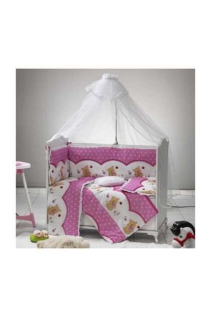 Babyfun 7 Parca Pembe Bebek Uyku Seti Bebek Besik Ortusu 60x120 Cm Trendyol