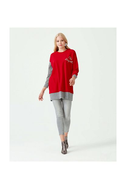 Scl By Secil Onu Yazi Islemeli Spor Tunik Trendyol
