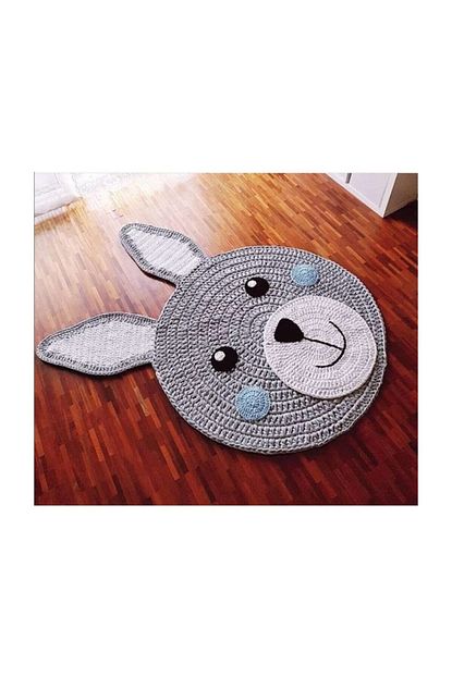 Nuh Home Yuvarlak El Yapimi Genc Odasi Halisi 3d Tavsan Desenli Hali Trendyol