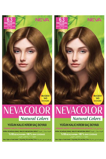Neva Color 2 Li Natural Colors 6 3 Findik Kabugu Kalici Krem Sac Boyasi Seti Trendyol