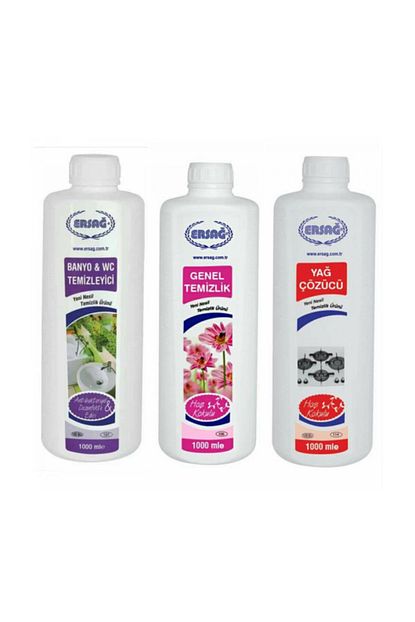 Ersag Genel Temizlik Antibakteriyel Banyo Wc Yag Coz 3 Lu Set X 1000 Ml Trendyol
