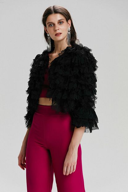Adl Kadin Siyah Tul Bolero 18136706000001 Trendyol