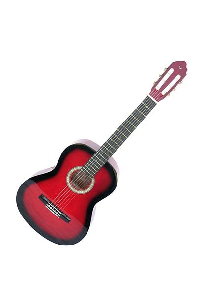 Ohri Kirmizi Klasik Gitar Tam Boy 4x4 Yetiskin Siyah Kirmizi Clasik Gitar Trendyol