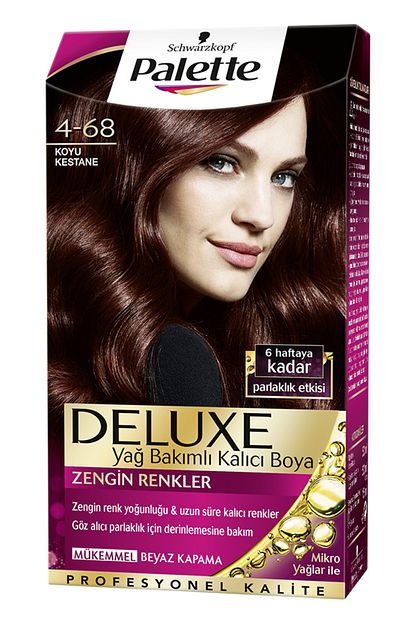 Schwarzkopf Hair Mascara Palette Deluxe 4 68 Koyu Kestane Yag Bakimli Kalici Sac Boyasi Trendyol