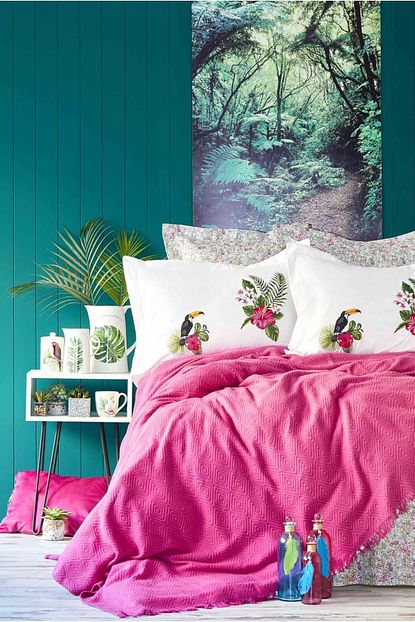 Karaca Home Cift Kisilik Rivera Fusya Nish Pike Seti Trendyol