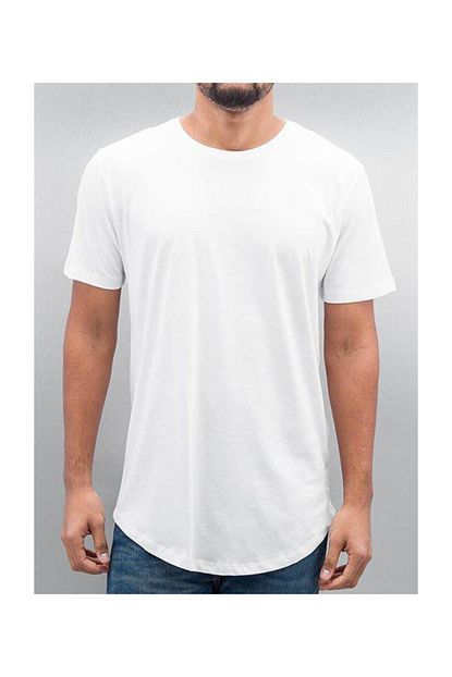 Asos Oval Kesim Salas Duz Beyaz Erkek Tisort Trendyol