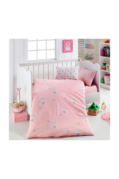 Laura Bella Pamuk Oren Bebek Nevresim Takimi Happy Rabbit Trendyol