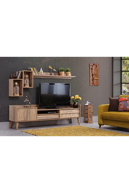 Evmoda Mobilya Luna Ceviz Modern Tv Unitesi F831 3801 Trendyol
