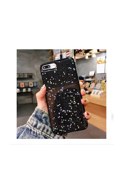 Kilifsiparis Apple Iphone 7 Plus 8 Plus Siyah Simli Silikon Telefon Kilifi Trendyol
