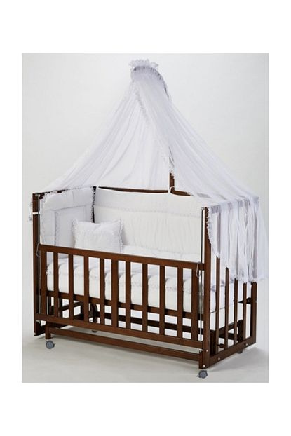 Baby Tech Extra Anne Yani 60x120 Ceviz Lux Tekerlekli Besik Uyku Seti Trendyol