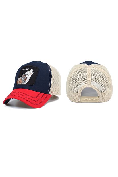 trucker unisex kirmizi lacivert hayvan desenli kurt model sapka fiyati yorumlari trendyol