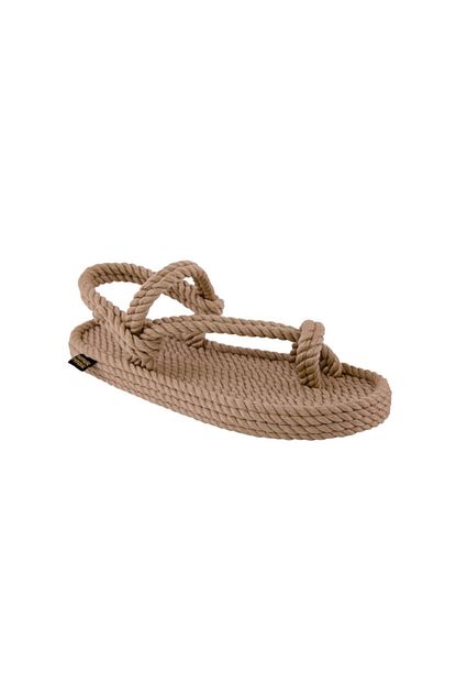 Nomadic Republic Hawaii Erkek Halat Ip Sandalet Bej Trendyol