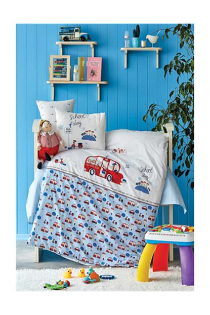 Karaca Home School Bus Mavi Bebek Nevresim Takimi Trendyol
