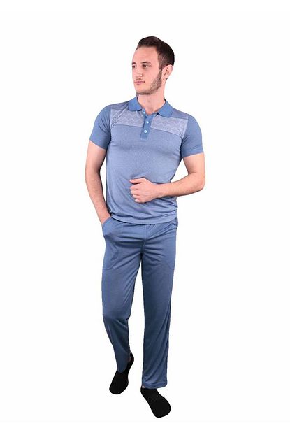 Berrak Erkek Pijama Takimi Berrak 464 Indigo Trendyol