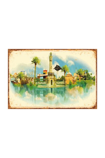 Vintage Ahsap Poster Izmir Illustration Trendyol