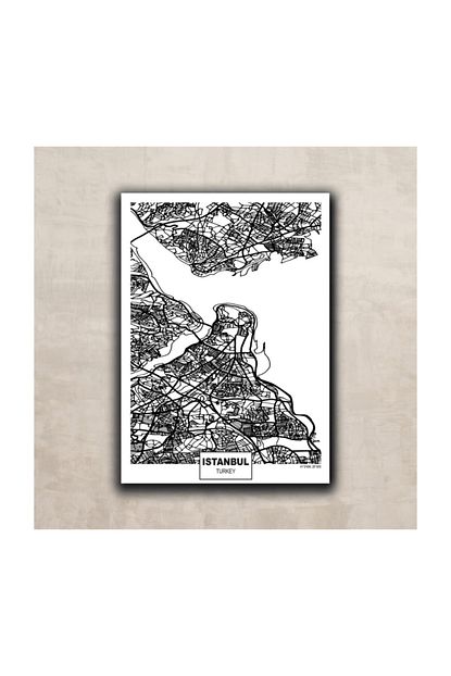 Dnart Dunya Sehirleri Haritasi City Maps Kanvas Tablo 50x70cm Citymap 1 Istanbul Trendyol