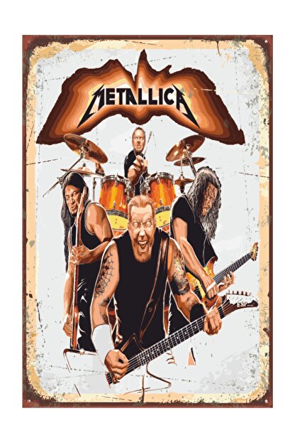 Vintage Ahsap Poster Metallica Tablo Trendyol