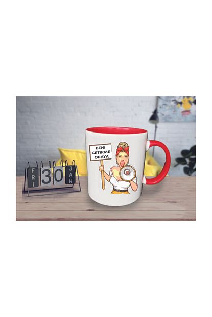 Kupalab Kadinlara Ozel Tasarimli Baskili Seramik Kupa Kirmizi Kupa Bardak Nescafe Bardagi Kahve Bardagi Trendyol