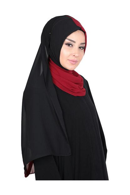 Ayse Tasarim Aisha S Design Iki Renkli Pratik Sifon Sal Trendyol