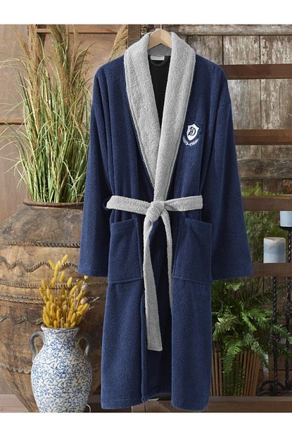 Dantela Vita Erkek Pvc Bambu Bornoz Lacivert L Xl Trendyol