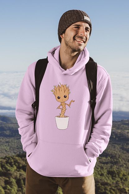 Angemiel Wear Oneri Veren Groot Pembe Erkek Kapusonlu Sweatshirt Canta Kombin Trendyol