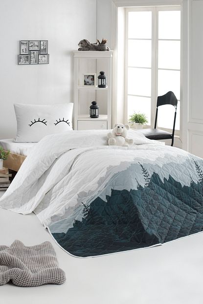 Enlora Home Enlora 100 Dogal Pamuk Kapitoneli Yatak Ortusu Seti Tek Kisilik Eyelash Beyaz Trendyol