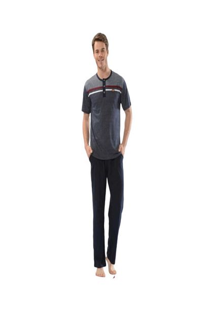 Feyza Pijama 1914 Erkek Pijama Takimi Gri Trendyol