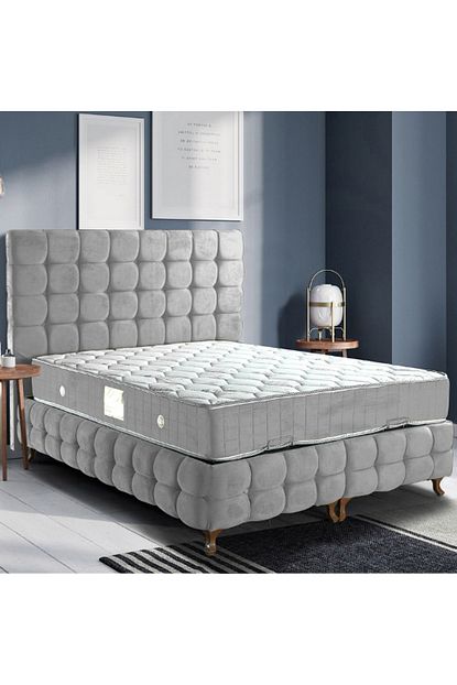 Setay Duke Lux Baza Baslik Delux Full Ortopedik Yatak Seti Vizon Gri Trendyol