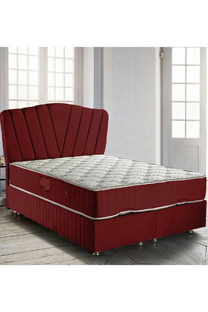 Setay Line Baza Baslik Delux Full Ortopedik Yatak Seti Bordo Trendyol