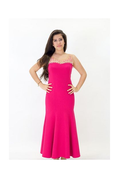 Mileny Balik Model Kiz Cocuk Abiye Pembe Trendyol