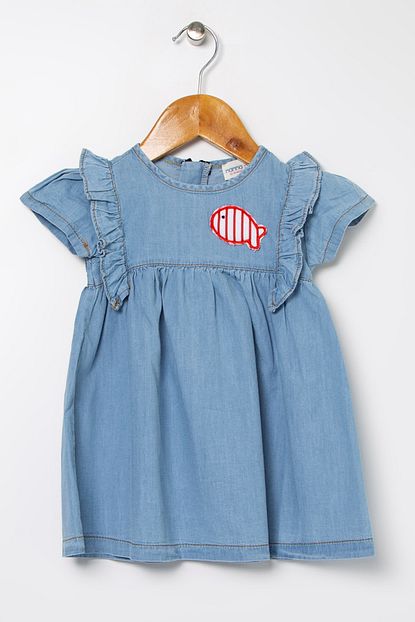 Mammaramma Kiz Bebek Indigo Elbise Boyner Trendyol