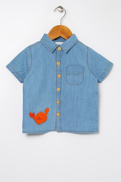 Mammaramma Erkek Bebek Indigo Jean Gomlek Boyner Trendyol