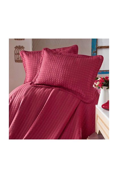 Evim Home Sore Box Jakarli Yatak Ortusu Seti Bordo Cift Kisilik Trendyol
